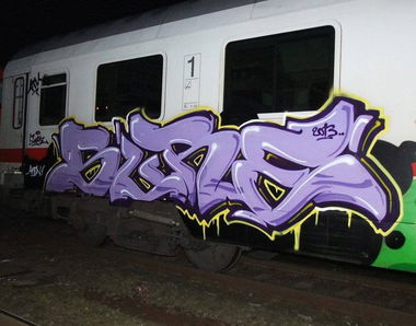 Graffiti Train in Oldenburg - Photo by oldenburgcity - sure, psk (2013)