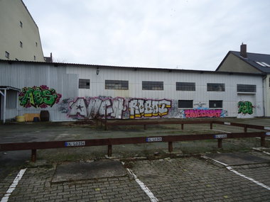 Graffiti Bombing in Oldenburg - Photo by oldenburgcity - abs, amen, robot