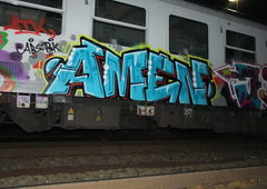Graffiti Train in Oldenburg - Photo by oldenburgcity - amen (2013)