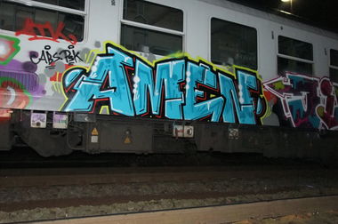 Graffiti Train in Oldenburg - Photo by oldenburgcity - amen (2013)