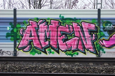 Graffiti Bombing in Delmenhorst - Photo by oldenburgcity - amen, psk, abs (2013)