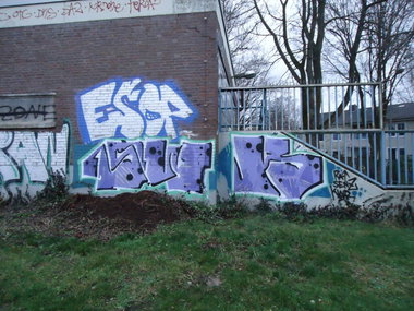 Graffiti Bombing in Oldenburg - Photo by oldenburgcity - esop, swk (2013)