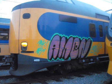 Graffiti Train in Groningen - Photo by oldenburgcity - amen (2010)