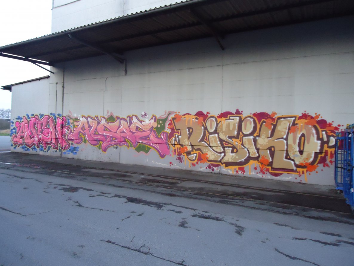 Graffiti Bombing in Oldenburg - Photo by oldenburgcity - amen, also, alsoe (2014)