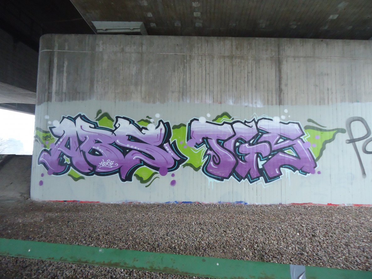 Graffiti Bombing in Oldenburg - Photo by oldenburgcity - abs, tgs (2014)