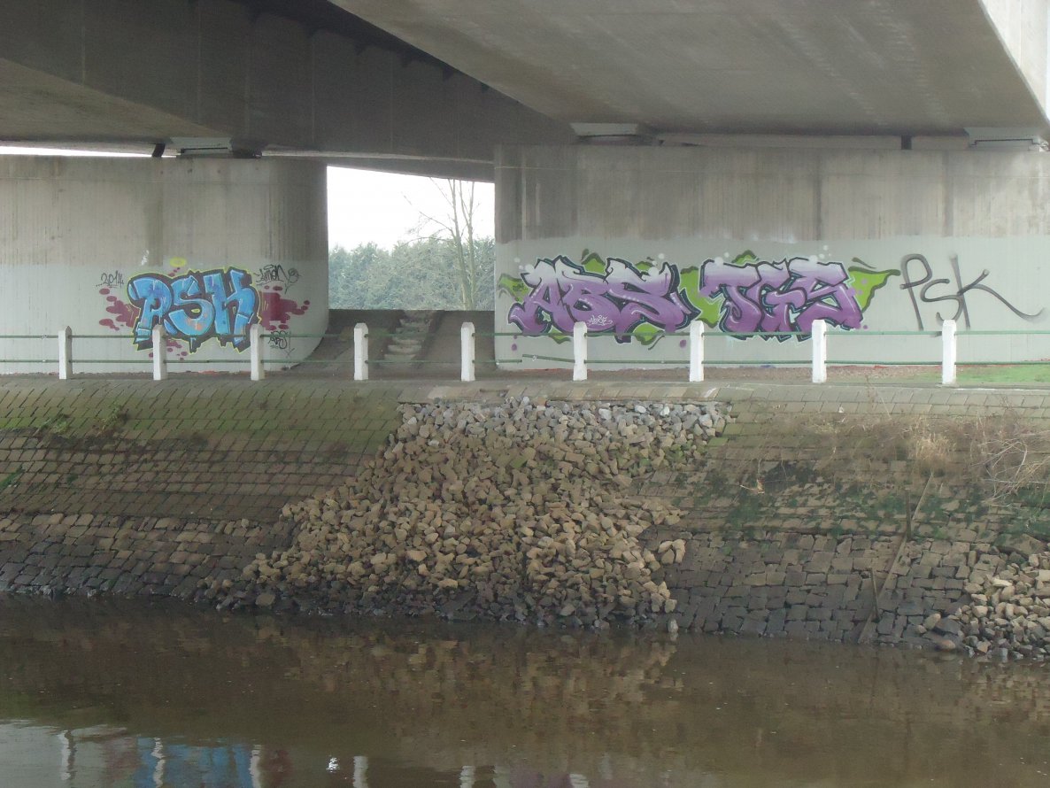 Graffiti Bombing in Oldenburg - Photo by oldenburgcity - psk, abs, tgs (2014)