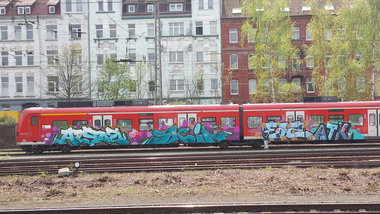 Graffiti Train - Photo by oldenburgcity - alsoe, skin, eaz (2014)