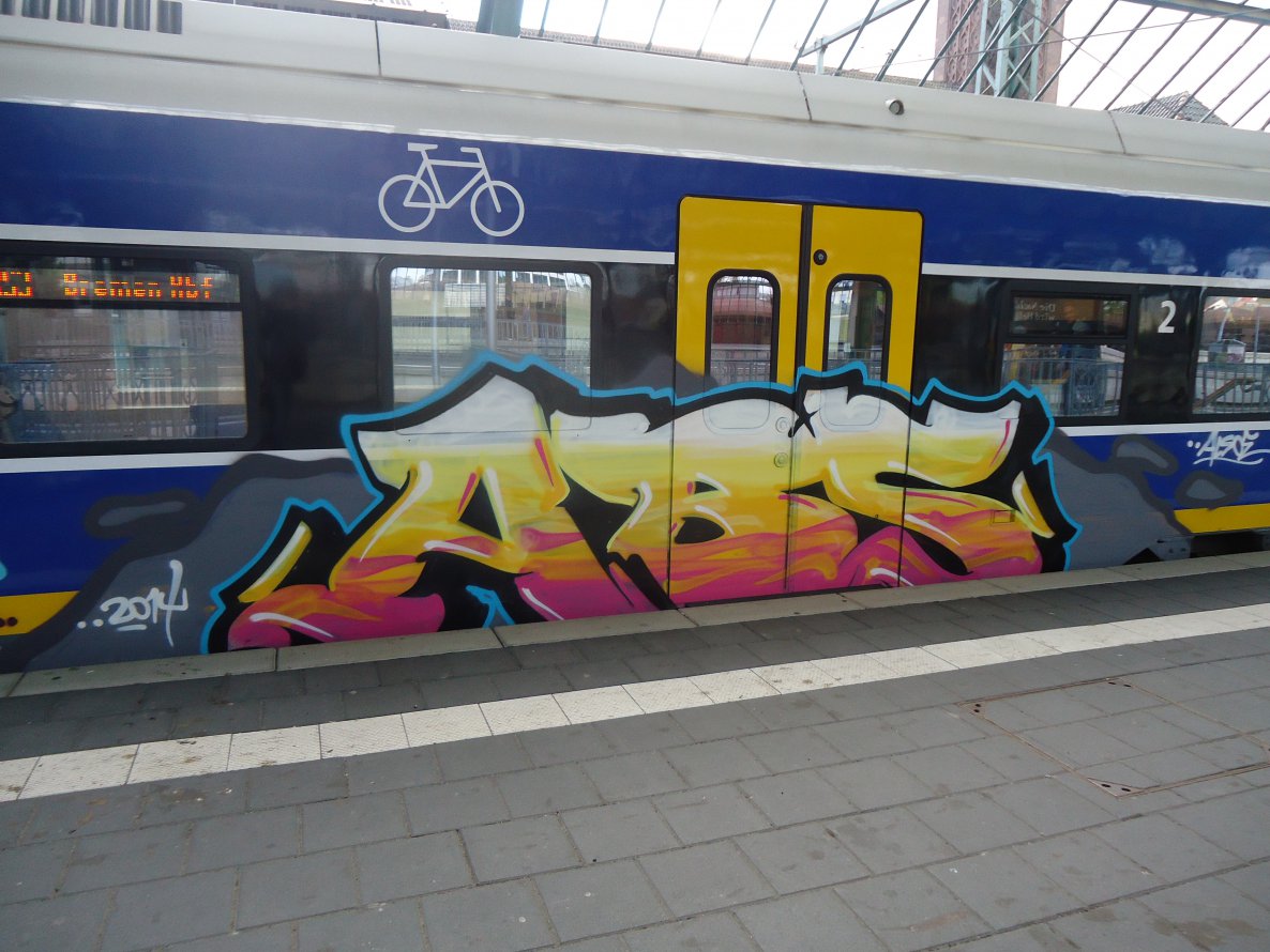Graffiti Train in Oldenburg - Photo by oldenburgcity - abs (2014)