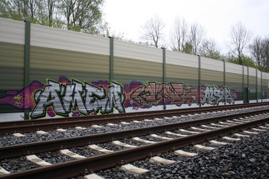 Graffiti Bombing - Photo by oldenburgcity - amen, onil, oniel (2014)