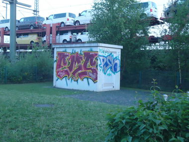 Graffiti Bombing in Oldenburg - Photo by oldenburgcity - ems, psk