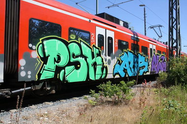 Graffiti Train - Photo by oldenburgcity - psk, abs, rlz (2014)