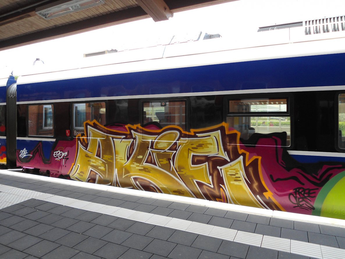 Graffiti Train - Photo by oldenburgcity - akie (2014)