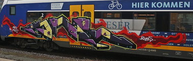 Graffiti Train - Photo by oldenburgcity - oniel, onil (2014)