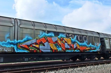 Graffiti Train - Photo by oldenburgcity - onil (2014)