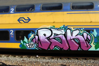 Graffiti Train - Photo by oldenburgcity - psk, tgs (2014)
