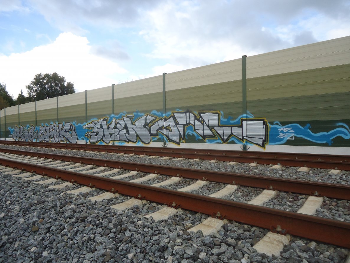 Graffiti Bombing - Photo by oldenburgcity - alsoe, chek, skin (2014)