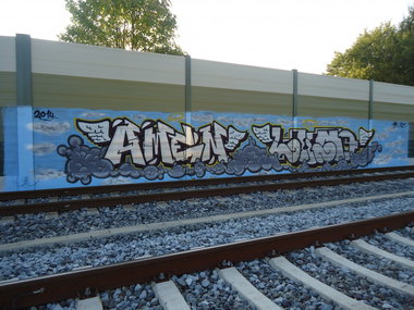 Graffiti Bombing - Photo by oldenburgcity - amen, leeno, leenoe (2014)