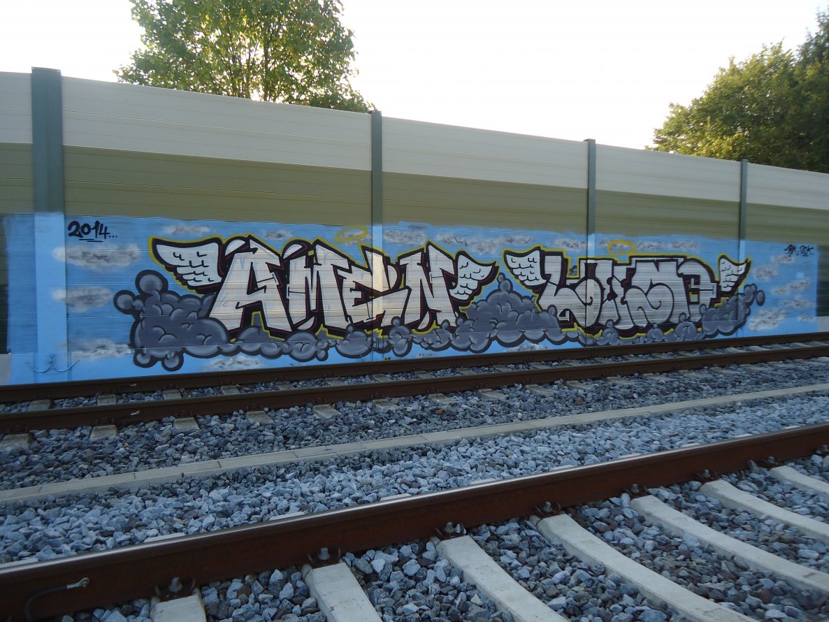 Graffiti Bombing - Photo by oldenburgcity - amen, leeno, leenoe (2014)