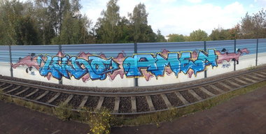 Graffiti Bombing - Photo by oldenburgcity - leeno, leenoe, amen (2014)