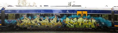 Graffiti Train - Photo by oldenburgcity - alsoe, also, satan (2014)