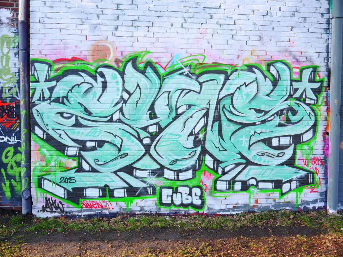 Graffiti Wall - Photo by oldenburgcity - eyns, eins (2015)