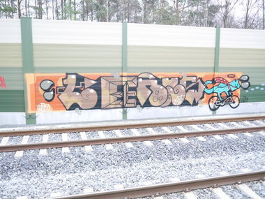 Graffiti Bombing - Photo by oldenburgcity - leenus, leeno, leenoe (2015)