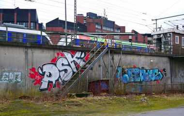 Graffiti Bombing - Photo by oldenburgcity - psk, leenus, leenoe (2016)