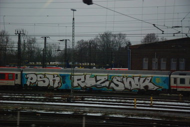 Graffiti Train - Photo by oldenburgcity - psk, rlz, swk (2014)