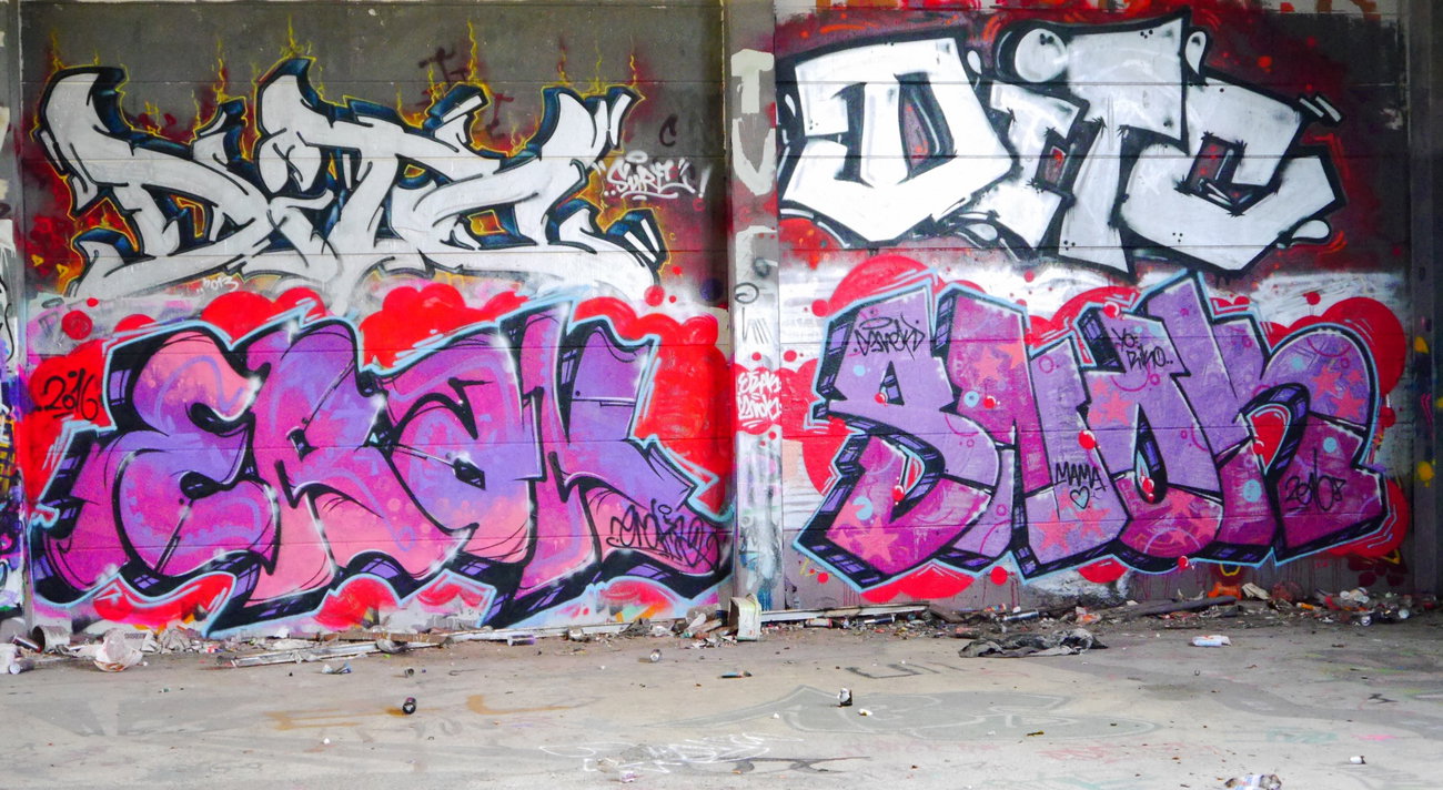 Graffiti Wall - Photo by oldenburgcity - erak, snok, ditc (2016)