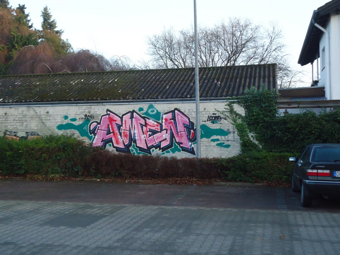 Graffiti Bombing - Photo by oldenburgcity - amen (2014)