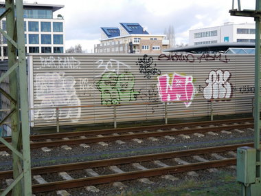 Graffiti Bombing - Photo by oldenburgcity - tears, randale, laslo