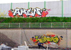 Graffiti Bombing - Photo by oldenburgcity - amen, linus, leeno (2015)