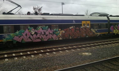 Graffiti Train - Photo by oldenburgcity - rize, howy (2014)