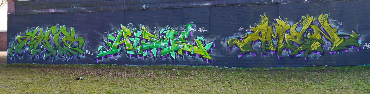 Graffiti Wall - Photo by oldenburgcity - anis, alsoe, amen (2016)