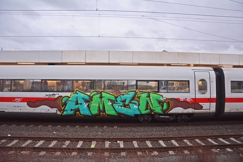 Graffiti Train - Photo by oldenburgcity - amen (2014)
