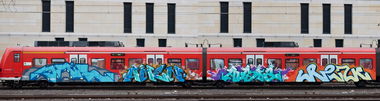 Graffiti Train - Photo by oldenburgcity - onil, amen, alsoe (2015)