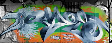 Graffiti Wall - Photo by omen - sor, sorone, omen