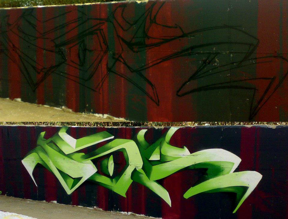 Graffiti Wall - Photo by omen - sor, sorone, omen