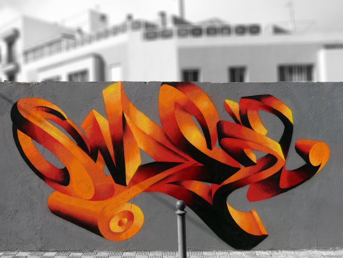 Graffiti Wall - Photo by omen - omen, tenerife, sorone