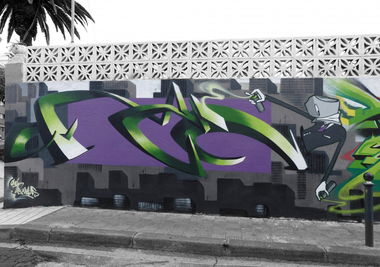 Graffiti Wall - Photo by omen - omen, tenerife, sorone