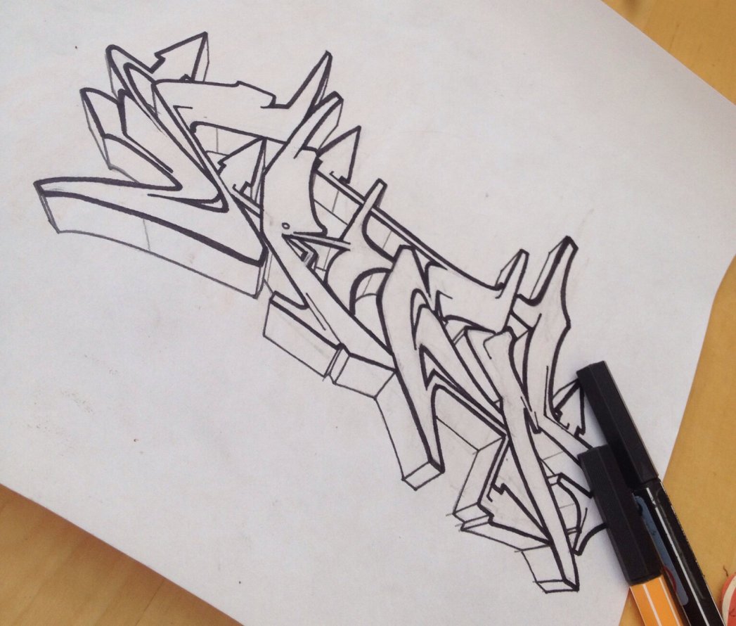 Graffiti Sketch - Photo by onefabs