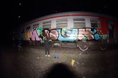 Graffiti Train - Photo by onegum - gum