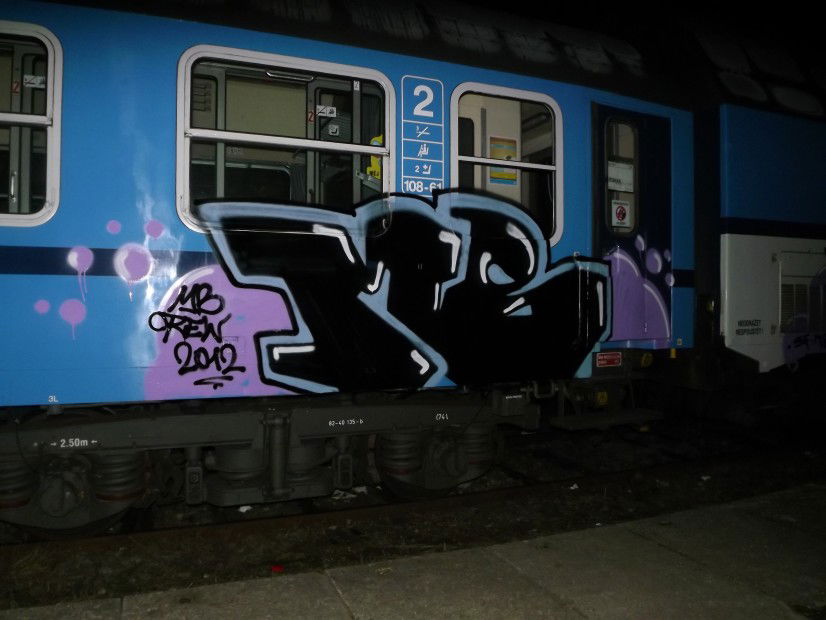 Graffiti Train in Czech. Rep. - Photo by ongbak