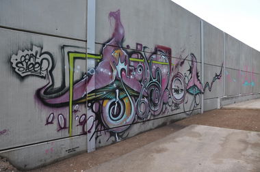 Graffiti Bombing in Karlsruhe - Photo by only135 - Siak