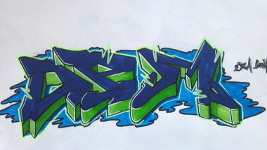 Graffiti Sketch - Photo by organix341 - opm, gang, leipzig (2013)