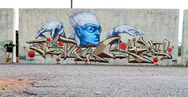 Graffiti Wall - Photo by oscar1 - oscar1, crunkid, burgas (2013)