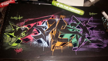 Graffiti Sketch in Bautzen  - Photo by otime1 - Otimer (2015)