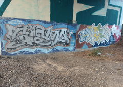 Graffiti Wall in Mannheim - Photo by ovakill - Gismo, Skare, GBF