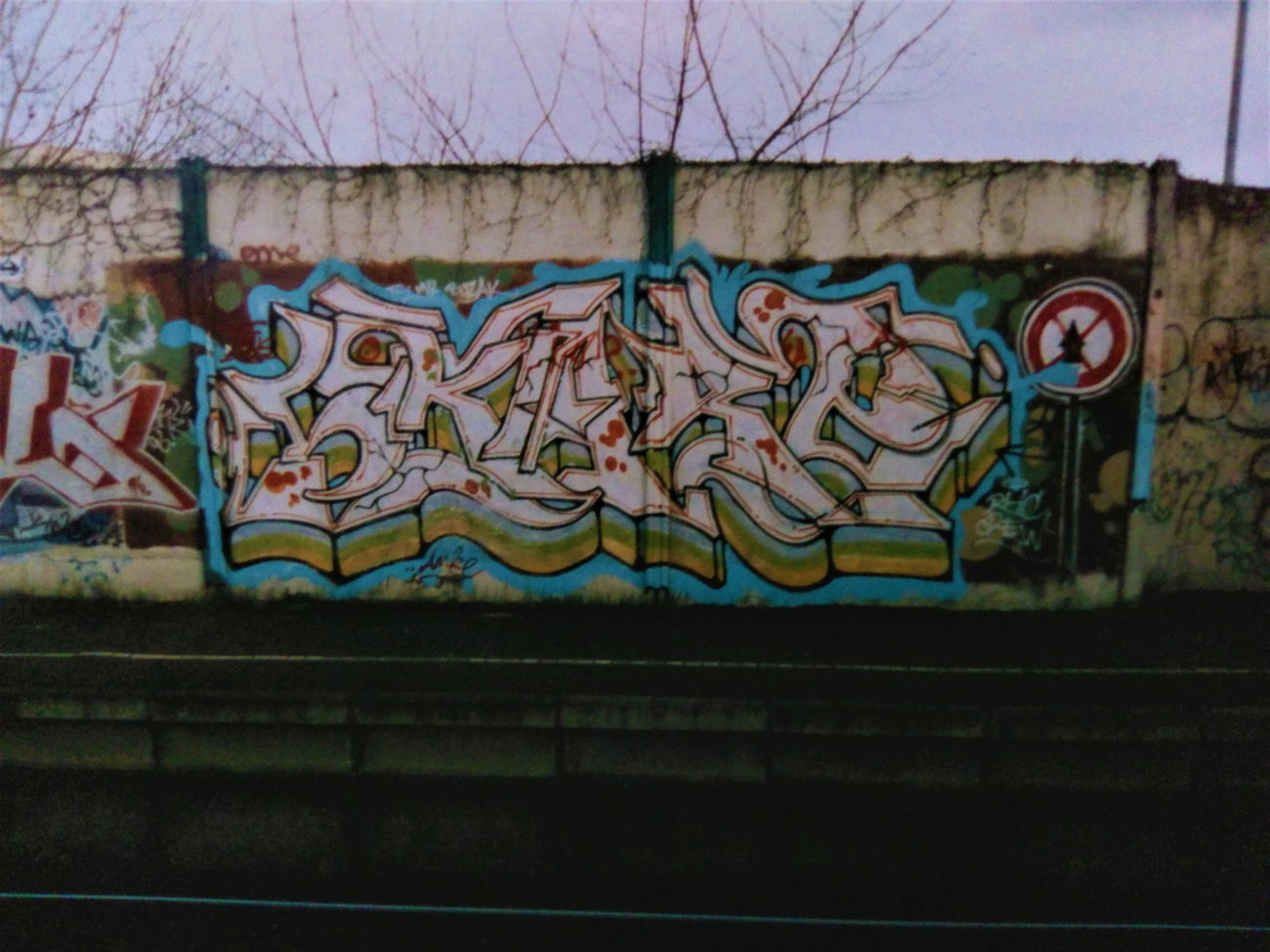 Graffiti Wall in Mannheim - Photo by ovakill - SKARE, RHC, Train