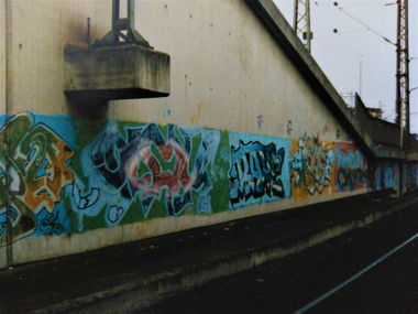 Graffiti Wall in Mannheim - Photo by ovakill - SKARE, RAKE, Train